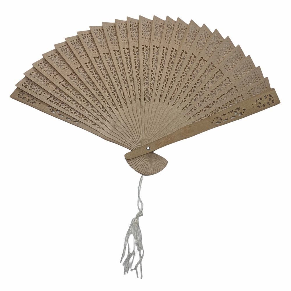BALSAM WOODEN ASIAN FAN VINTAGE